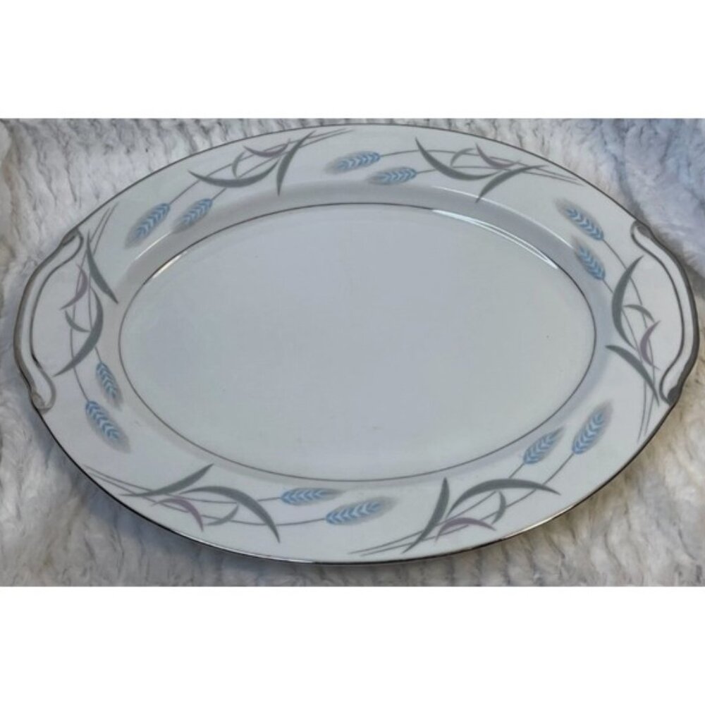 Valmont China Royal Wheat 12 1/4” Oval Serving Platter EUC